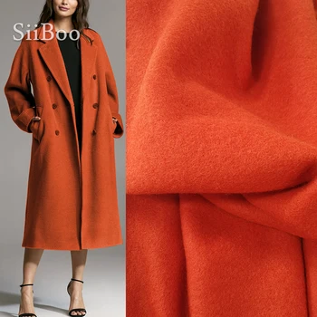 Bestseler, američki stil, zimska debela narančasta mornarska tkanine za žene, kapute, haljine, 70% vune tkanina, tkanina, 150 cm, ширинаѕр3854