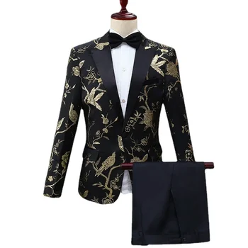 Novi Europski veličina (sportska jakna + hlače), Muško odijelo, Elegantan Trend Print, Haljina Olovo, Najbolje Muško odijelo za predavanja, 2 seta 2022